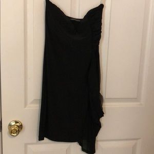 Foreign exchange black strapless dress